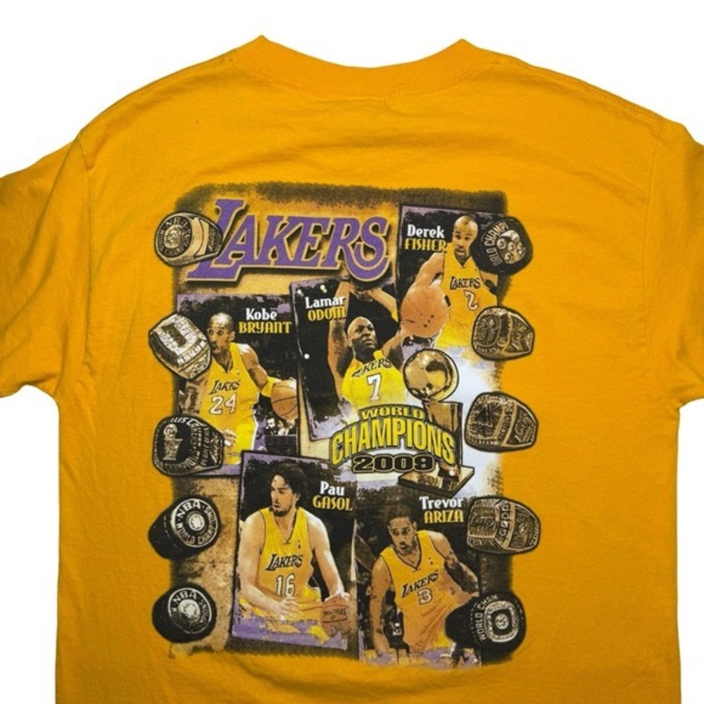 2000s 2009 LA Los Angeles Lakers Kobe Bryant Gasol era basketball shirt